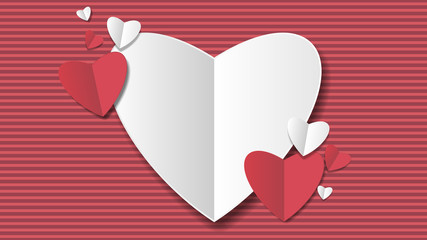 Wall Mural - love background design. 3D vector illustration
