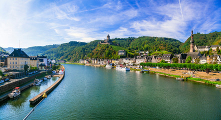 Wall Mural - Travel and landmarks of Germany - medieval town Cochem popular for river cruises