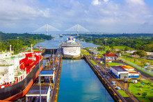 View Of Panama Canal From Cruise Ship