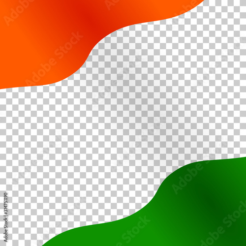 Background of the waving national flag of India for social media post Canvas Print