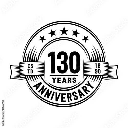 Cuadros en Lienzo 130 years anniversary celebration logotype