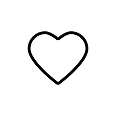 Poster - heart icon vector illustration. linear symbol with thin outline. the thickness is edited. minimalist