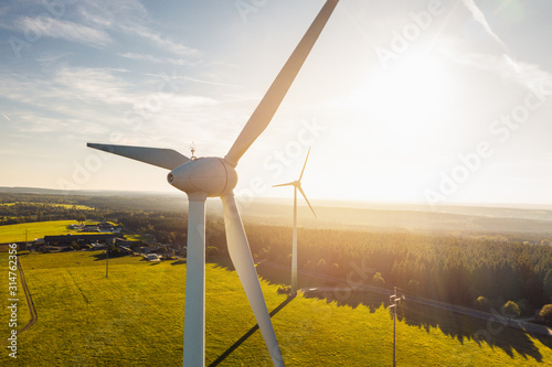 Fotomural Wind Turbines Windmill Energy