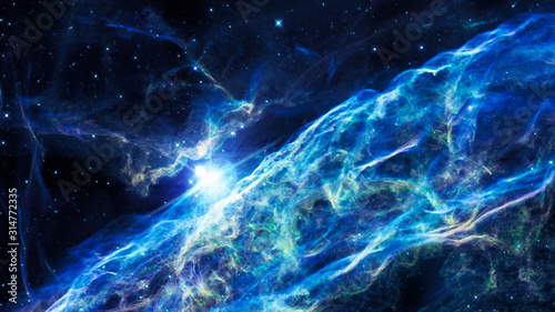 Fotografía Nebula and galaxies in universe