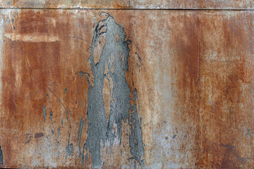 Wall Mural - background of rusty iron. orange metal wall