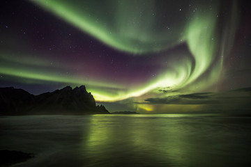 Wall Mural - Aurora Borealis (Northern Lights) above
