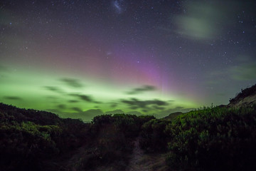 Wall Mural - Southern Aurora Australis in Tasmania beach