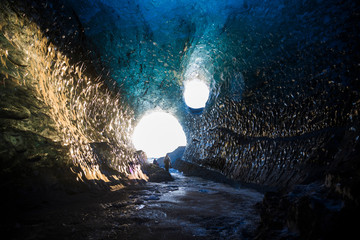 Wall Mural - Ice cave in glacier, Iceland
