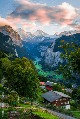 Obrazy Alpy  zachod-slonca-w-wengen-w-szwajcarii