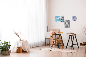 Wall Mural - Interior of modern artist's room