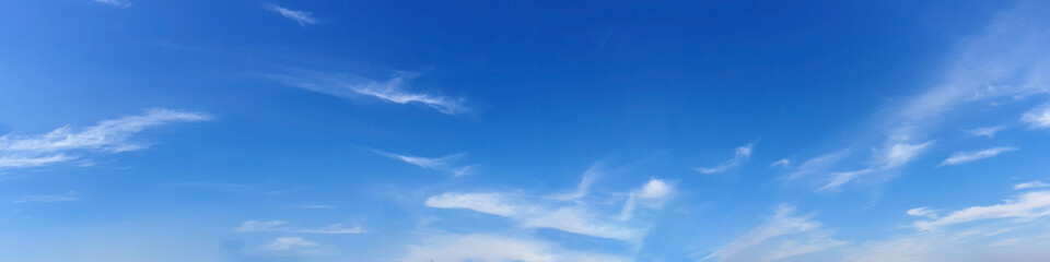 Wall Mural - panorama sky with cloud on a sunny day. beautiful cirrus cloud. panoramic image.
