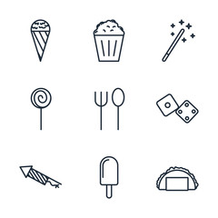 Poster - Set Amusement Park icon template color editable. Amusement Park pack symbol vector sign isolated on white background illustration for graphic and web design.