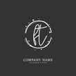 © D'Graphic Studio - Handwritten initial letter F T FT for identity and logo. Vector logo template with handwriting and signature style.