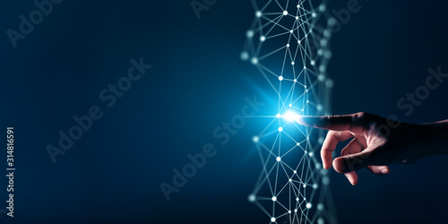 Fotografía Digital transformation conceptual for next generation technology era
