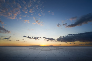 Wall Mural - Beautiful sunset sky .