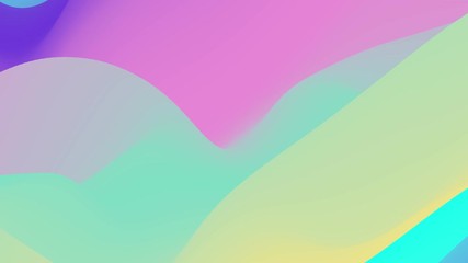 Poster - Abstract colorful wavy background in bright green, yellow, violet and pink colors. Modern colorful wallpaper. 3d rendering.