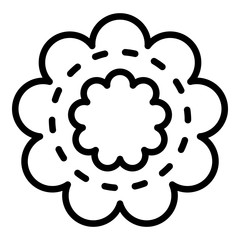 Poster - Baking cookie icon. Outline baking cookie vector icon for web design isolated on white background