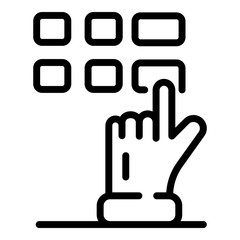 Poster - Atm buttons icon. Outline atm buttons vector icon for web design isolated on white background