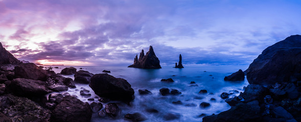 Wall Mural - Vik Rock formation at Reynisfjara beach in Iceland