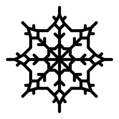 Poster - Nature snowflake icon. Outline nature snowflake vector icon for web design isolated on white background