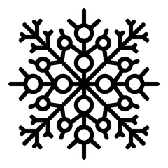 Poster - Holiday snowflake icon. Outline holiday snowflake vector icon for web design isolated on white background