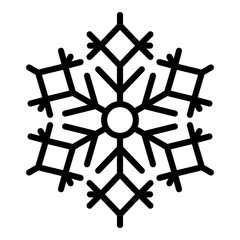 Poster - Xmas snowflake icon. Outline xmas snowflake vector icon for web design isolated on white background