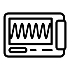 Poster - Oscillograph equipment icon. Outline oscillograph equipment vector icon for web design isolated on white background