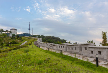 Wall Mural - Namsan Park and N Seoul Tower  South Korea.