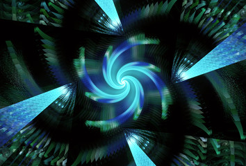Wall Mural - Abstract color dynamic background with lighting effect. Fractal art