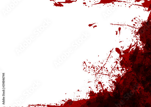Fotomural abstract vector splatter red color on white color design background