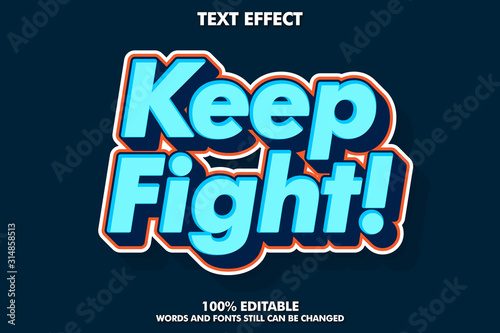 Cuadros en Lienzo Strong bold retro text effect for old style banner