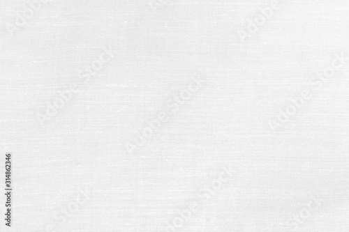Close-up handmade natural cotton, linen old fabric textile cloth in light white Poster Mural XXL