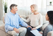 © Prostock-studio - Happy mature couple laughing during successful therapy