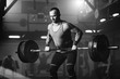 © Drazen - Determined sportsman exercising with barbell during cross training in health club.