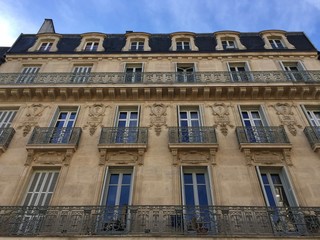 Look up and enjoy a different perspective! Buildings in Dijon's historic old town - Burgundy, France