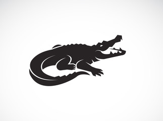 Wall Mural - Vector of crocodile design on white background. Wild Animals. Reptile. Easy editable layered vector illustration.