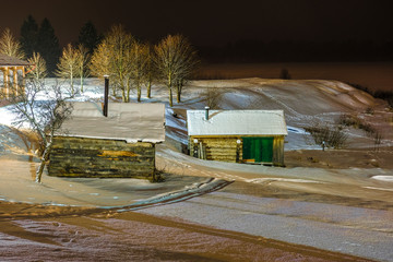 Wall Mural - Winter country houses in Ferapontovo, Russia