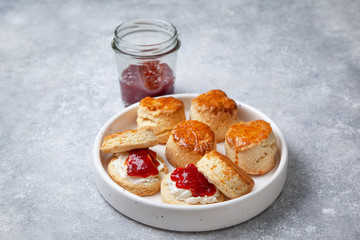 Canvas Print - scones on a white plate