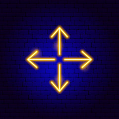 Poster - Four Arrow Out Neon Sign