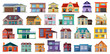 © Svitlana - Villa of house vector cartoon set icon.Vector illustration building of home.Isolated cartoon set icon villa of house on white background .