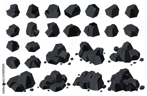 Fotomural Coal of energy isolated cartoon icon