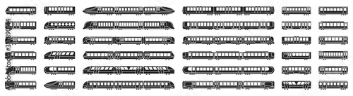 Fotografía Subway train vector illustration on white background