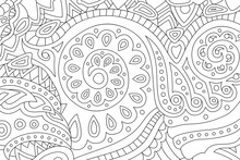 Art For Coloring Book Page With Abstract Pattern