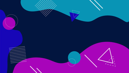 Poster - Geometric shapes and figures on colorful background. Use for modern design, cover, template, decorated, brochure, flyer.