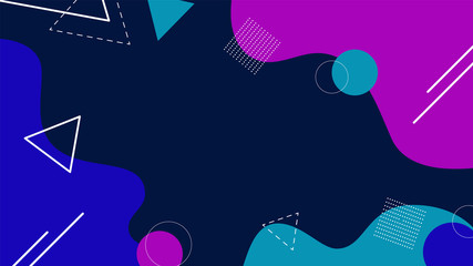 Poster - Geometric shapes and figures on colorful background. Use for modern design, cover, template, decorated, brochure, flyer.