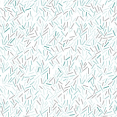 Poster - Abstract seamless pattern of sticks and dashes. Simple geometric shapes randomly arranged on canvas.