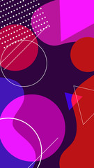 Poster - Geometric shapes and figures on colorful background. Use for modern design, cover, template, decorated, brochure, flyer.