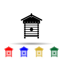 Poster - langstroth hive multi color style icon. Simple glyph, flat vector of beekeeping icons for ui and ux, website or mobile application
