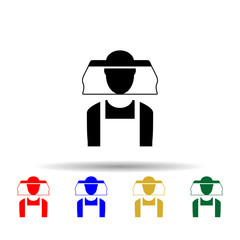 Poster - beekeeper multi color style icon. Simple glyph, flat vector of beekeeping icons for ui and ux, website or mobile application