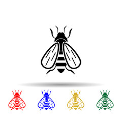Poster - bee multi color style icon. Simple glyph, flat vector of beekeeping icons for ui and ux, website or mobile application